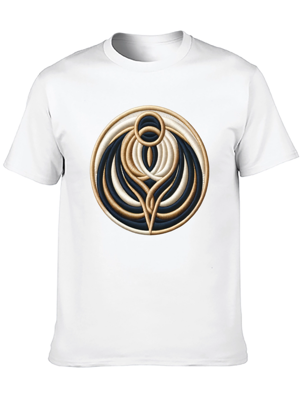 Abstract Embroidered Graphic T-Shirt
