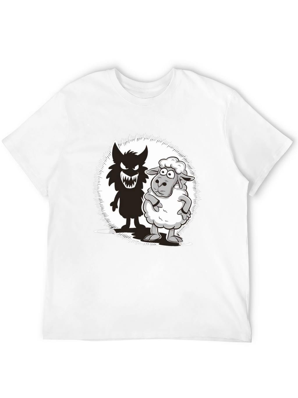 Wolf in Sheeps Clothing Graphic T-Shirt - Black