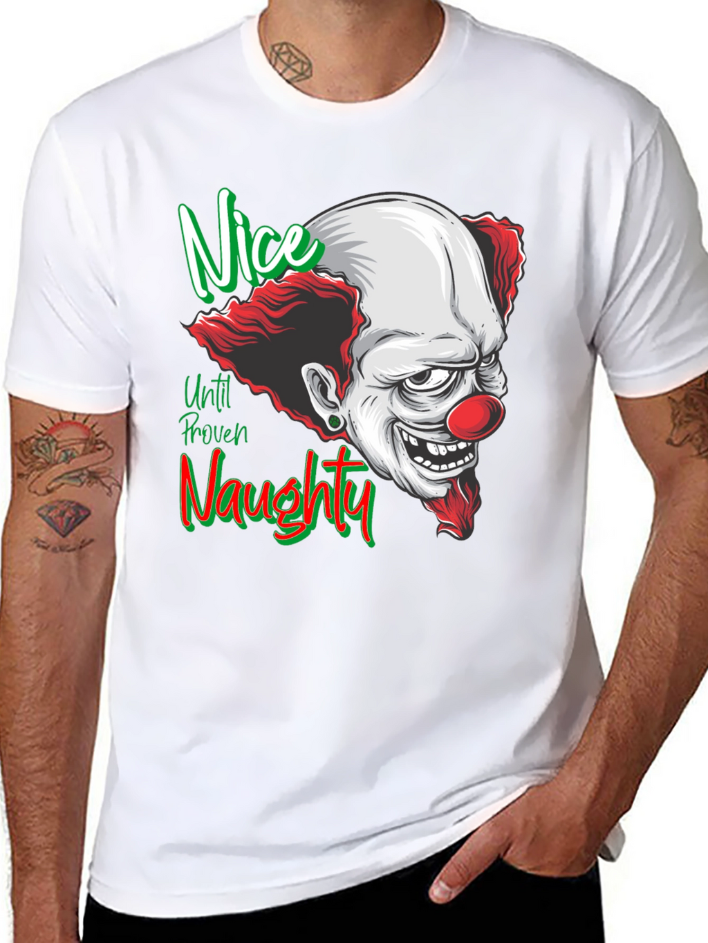 Nice Until Proven Naughty Clown T-Shirt