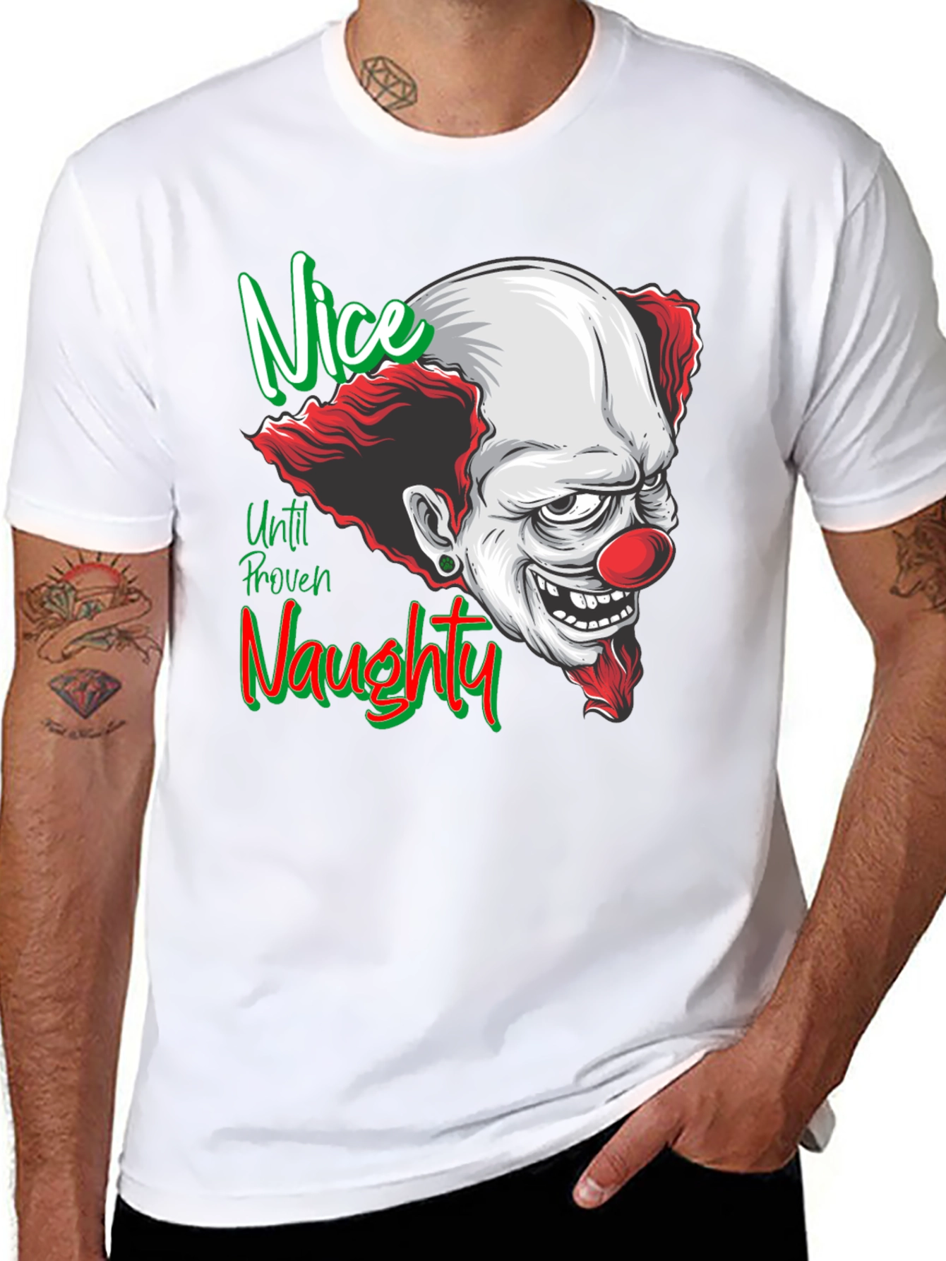 Nice Until Proven Naughty Clown T-Shirt