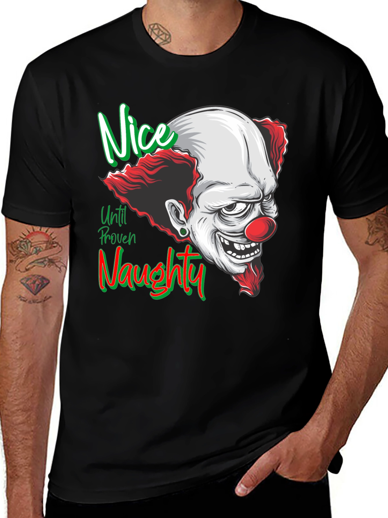 Nice Until Proven Naughty Clown T-Shirt