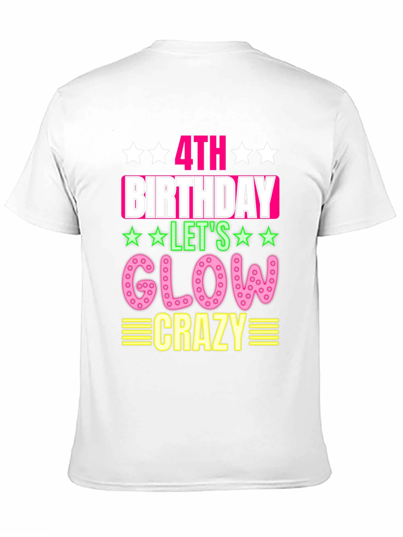 4th Birthday Glow Crazy T-Shirt
