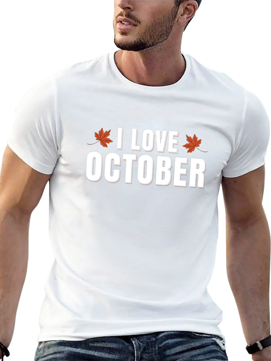 I Love October Graphic T-Shirt