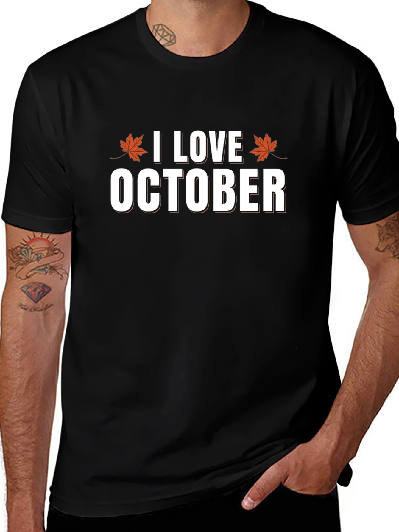 I Love October Graphic T-Shirt