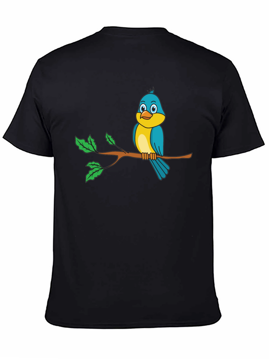 Bird on a Branch Black Graphic Tee