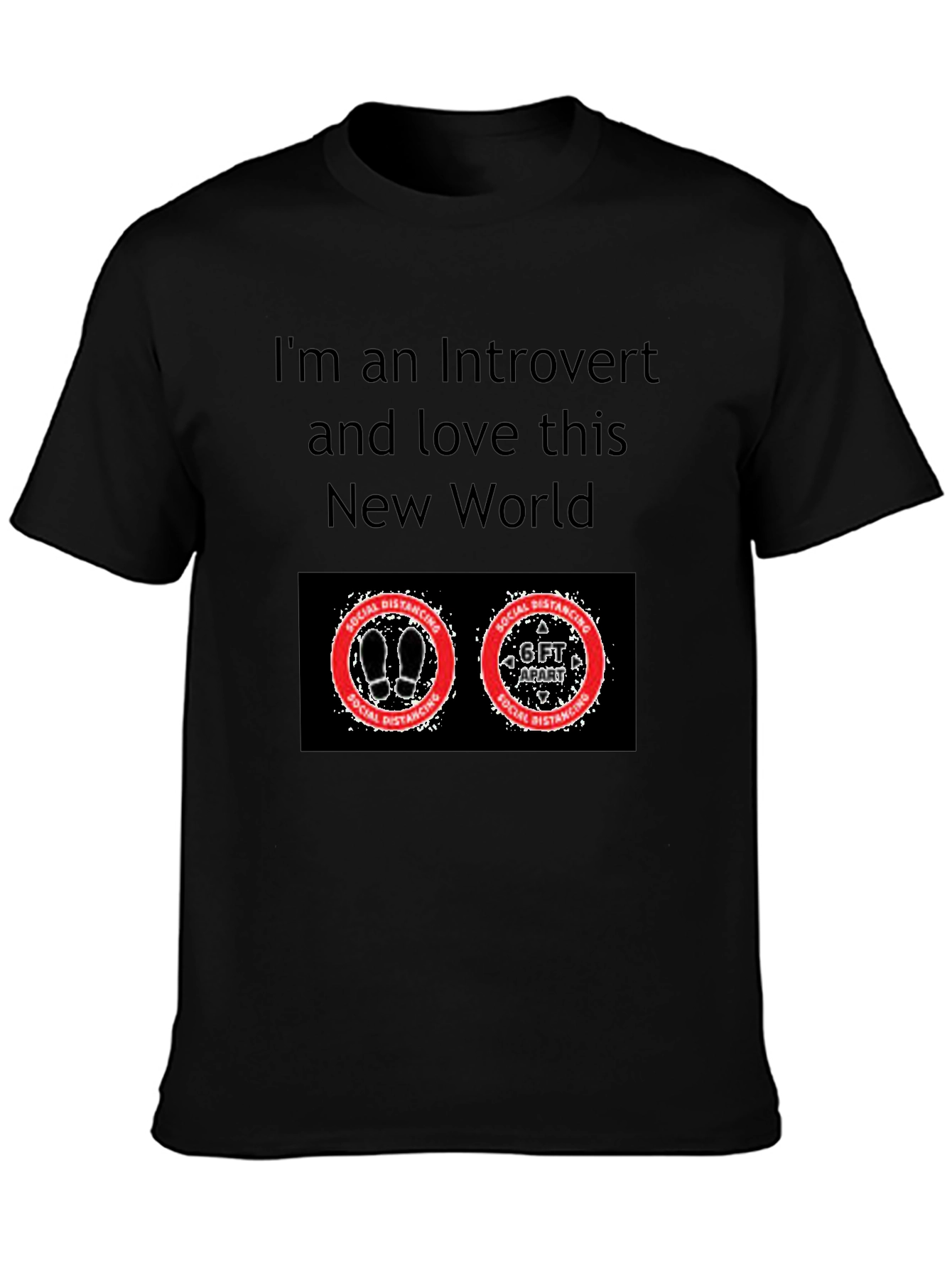 Introvert Social Distancing Graphic T-Shirt