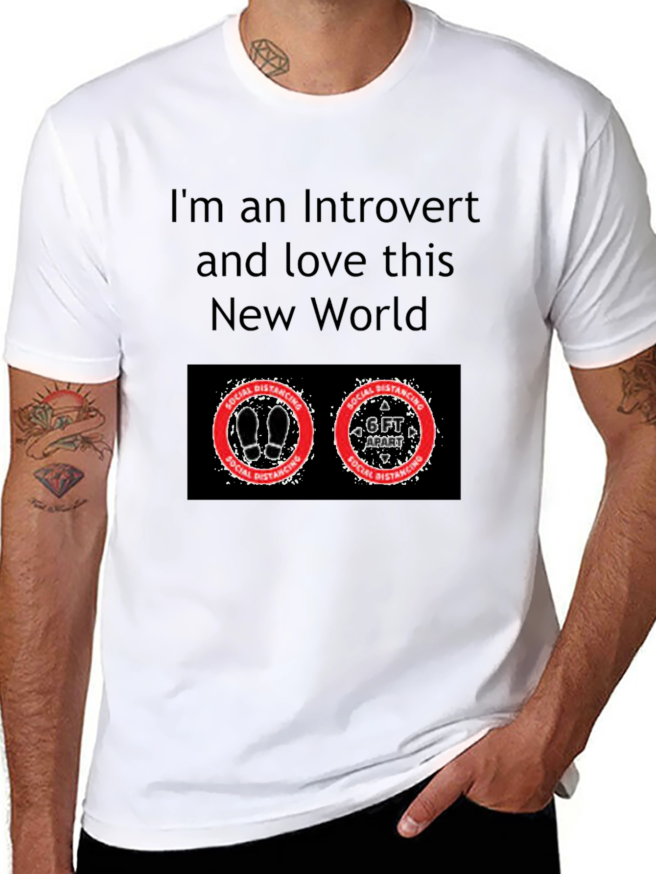 Introvert Social Distancing Graphic T-Shirt