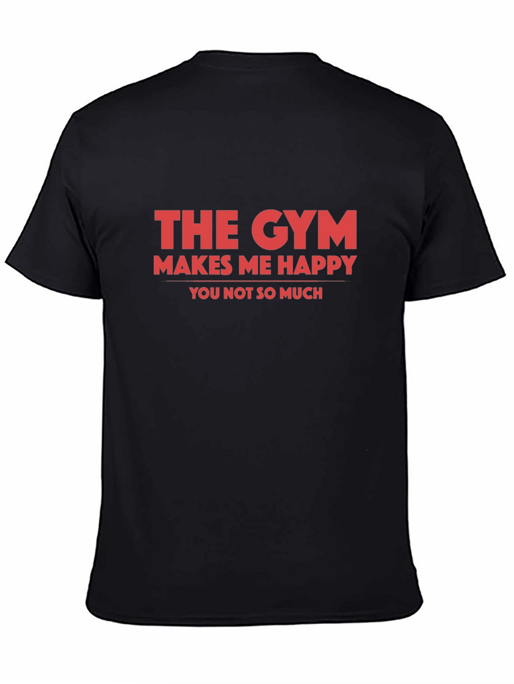 Gym Makes Me Happy Graphic Tee - Black