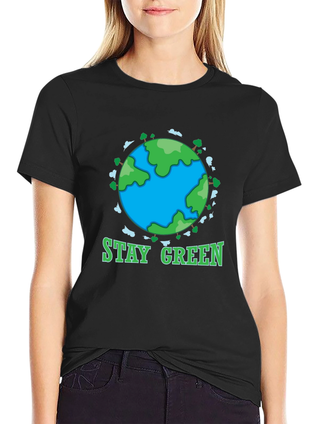 Stay Green Earth Graphic T-Shirt