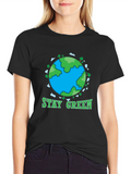 Stay Green Earth Graphic T-Shirt