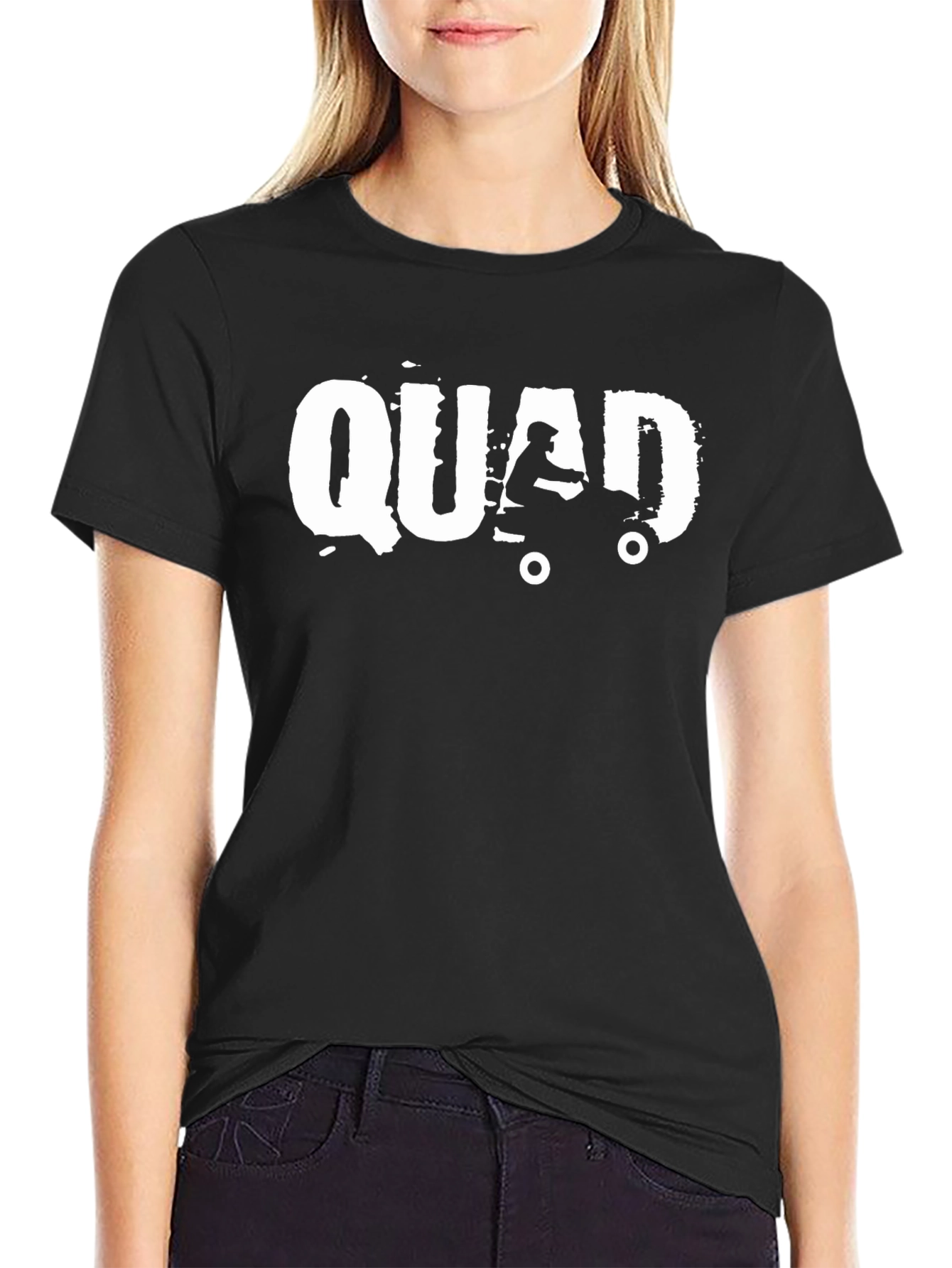 Black QUAD ATV Rider T-Shirt