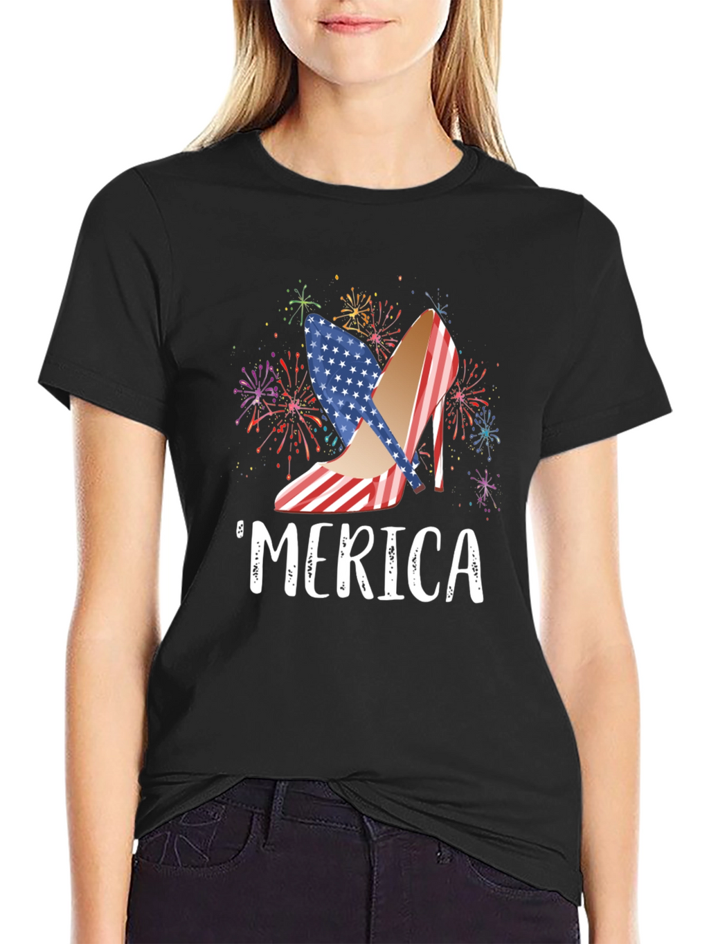 Patriotic Merica Heels USA Flag T-Shirt