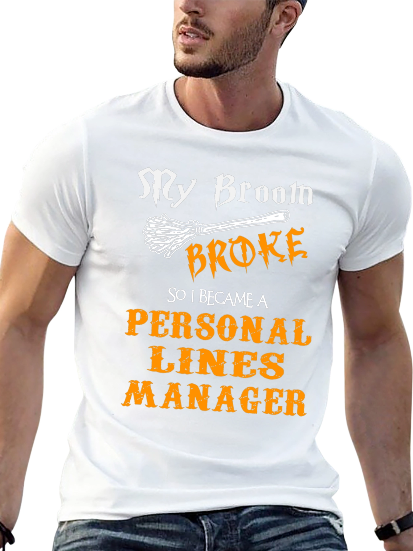 Broom Broke Personal Lines Manager Graphic T-Shirt