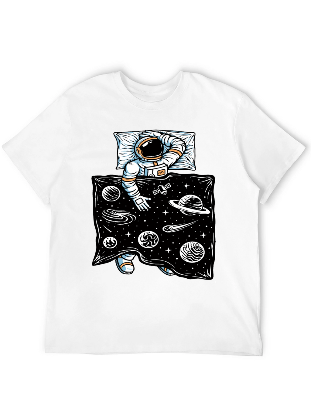 Astronaut in Space Bed T-Shirt