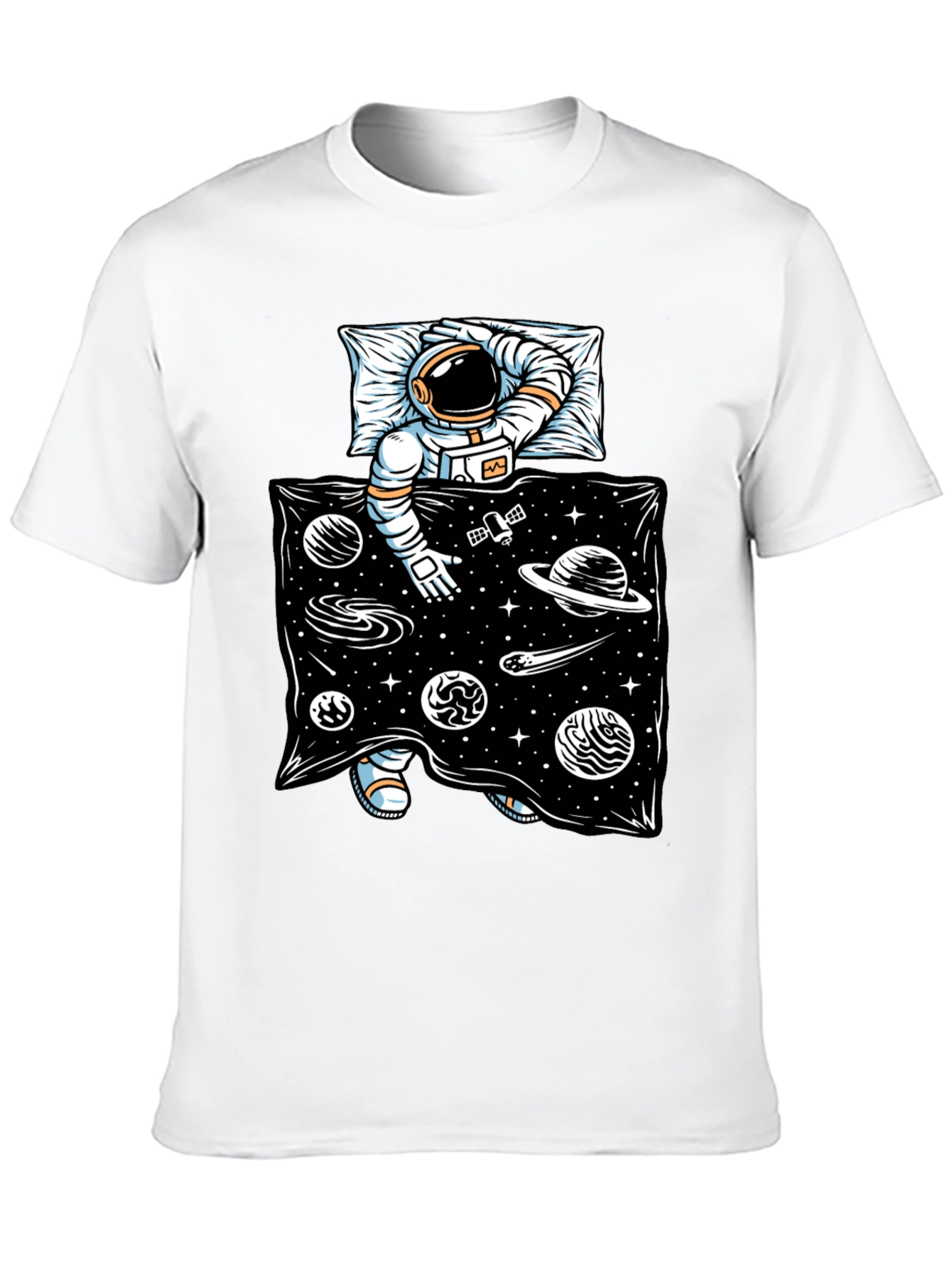 Astronaut in Space Bed T-Shirt