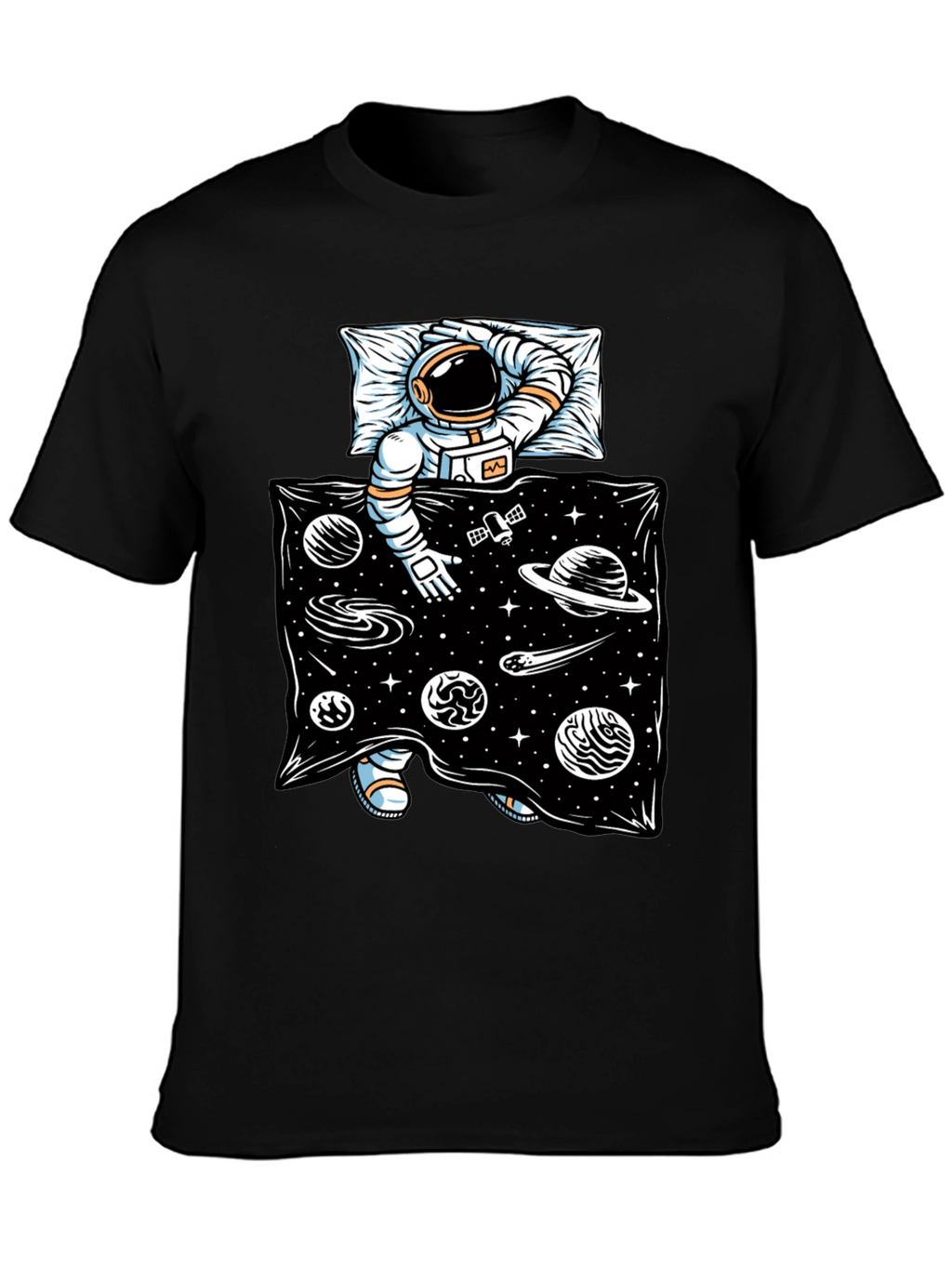 Astronaut in Space Bed T-Shirt