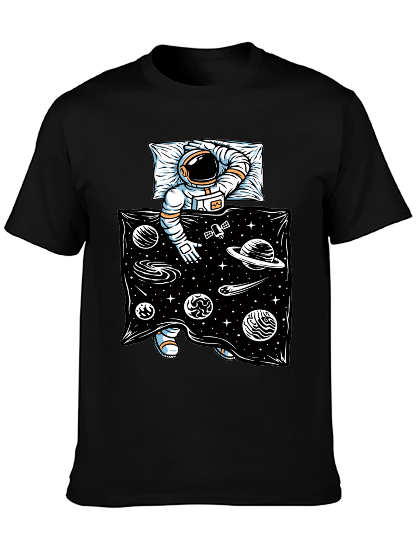 Astronaut in Space Bed T-Shirt