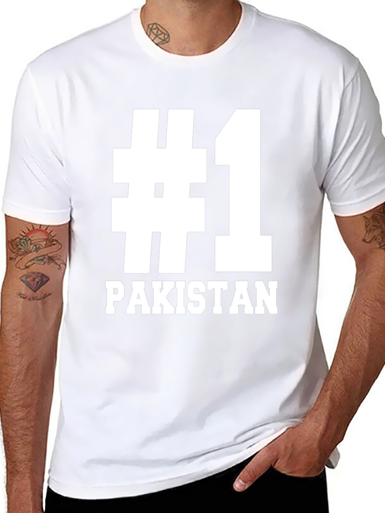 #1 Pakistan T-Shirt - Black Cotton Graphic Tee
