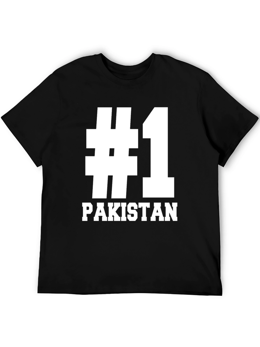 #1 Pakistan T-Shirt - Black Cotton Graphic Tee