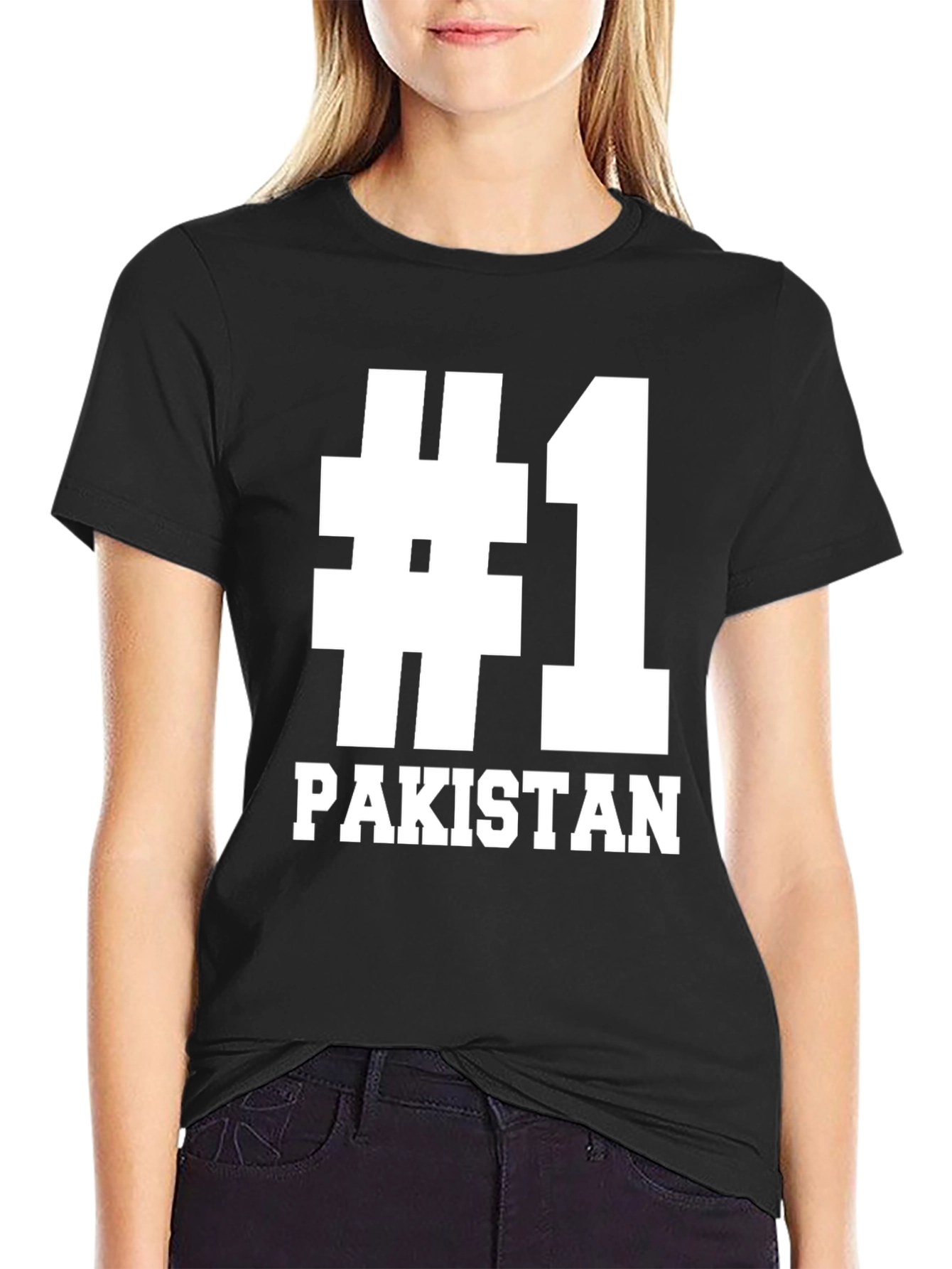 #1 Pakistan T-Shirt - Black Cotton Graphic Tee