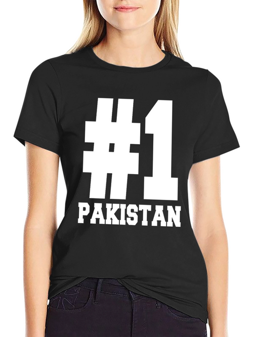 #1 Pakistan T-Shirt - Black Cotton Graphic Tee