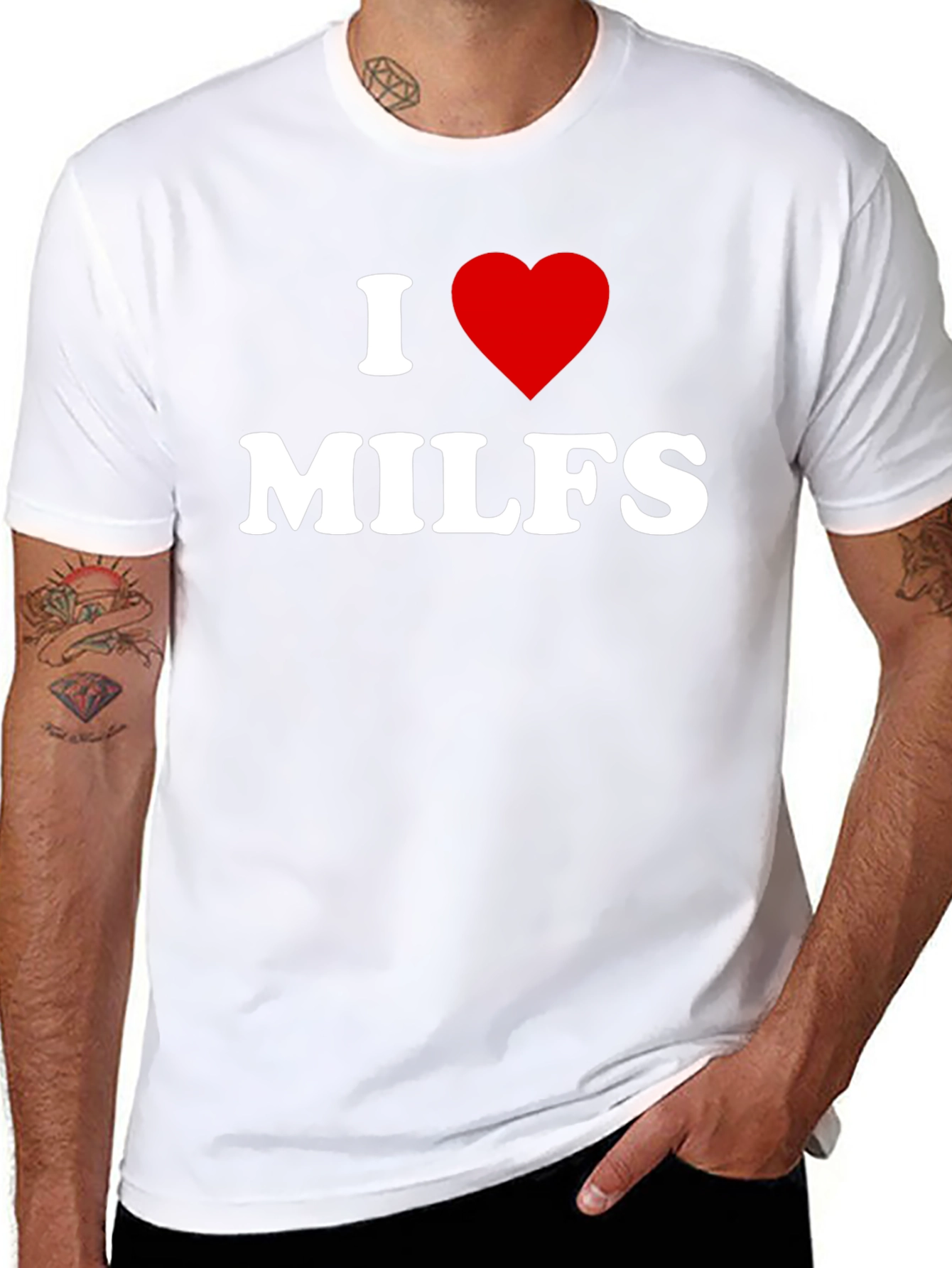 I Heart MILFS Adult Humor T-Shirt