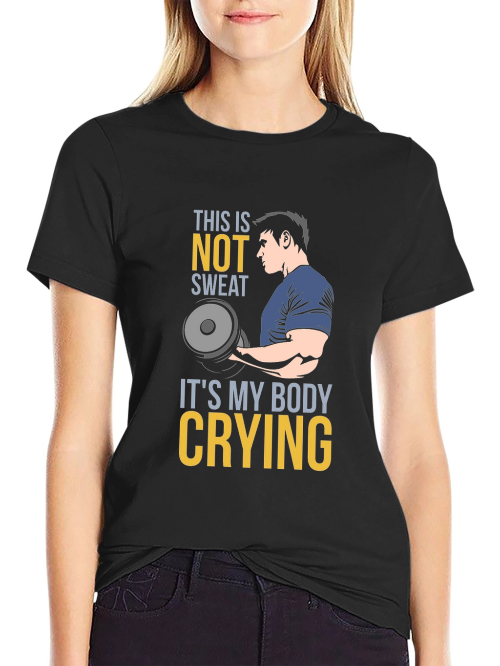 Funny Gym Workout T-Shirt - Body Crying