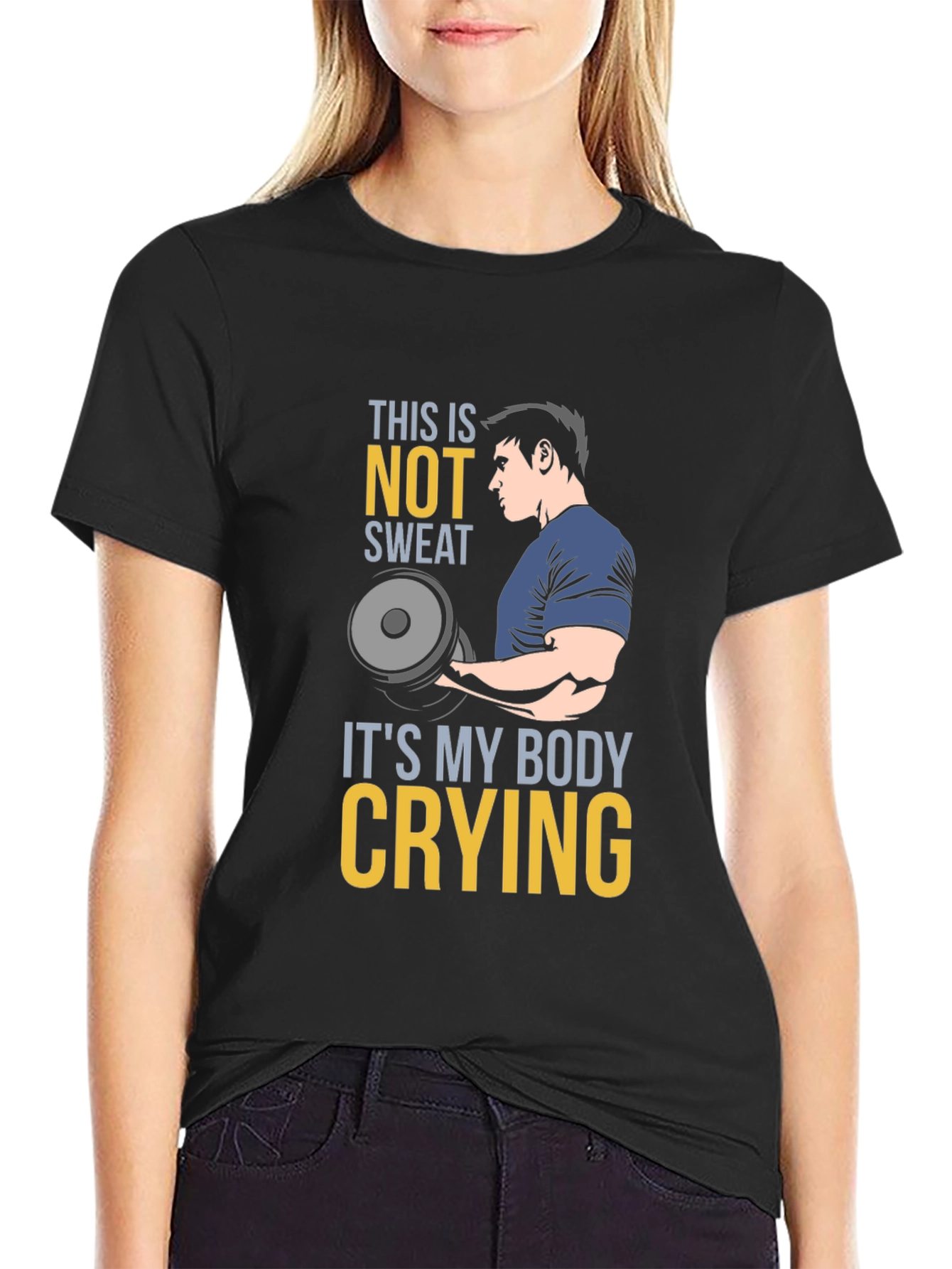 Funny Gym Workout T-Shirt - Body Crying