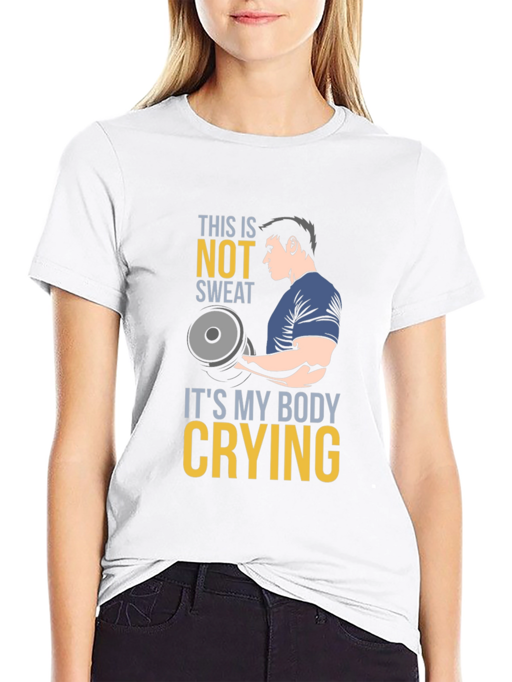 Funny Gym Workout T-Shirt - Body Crying
