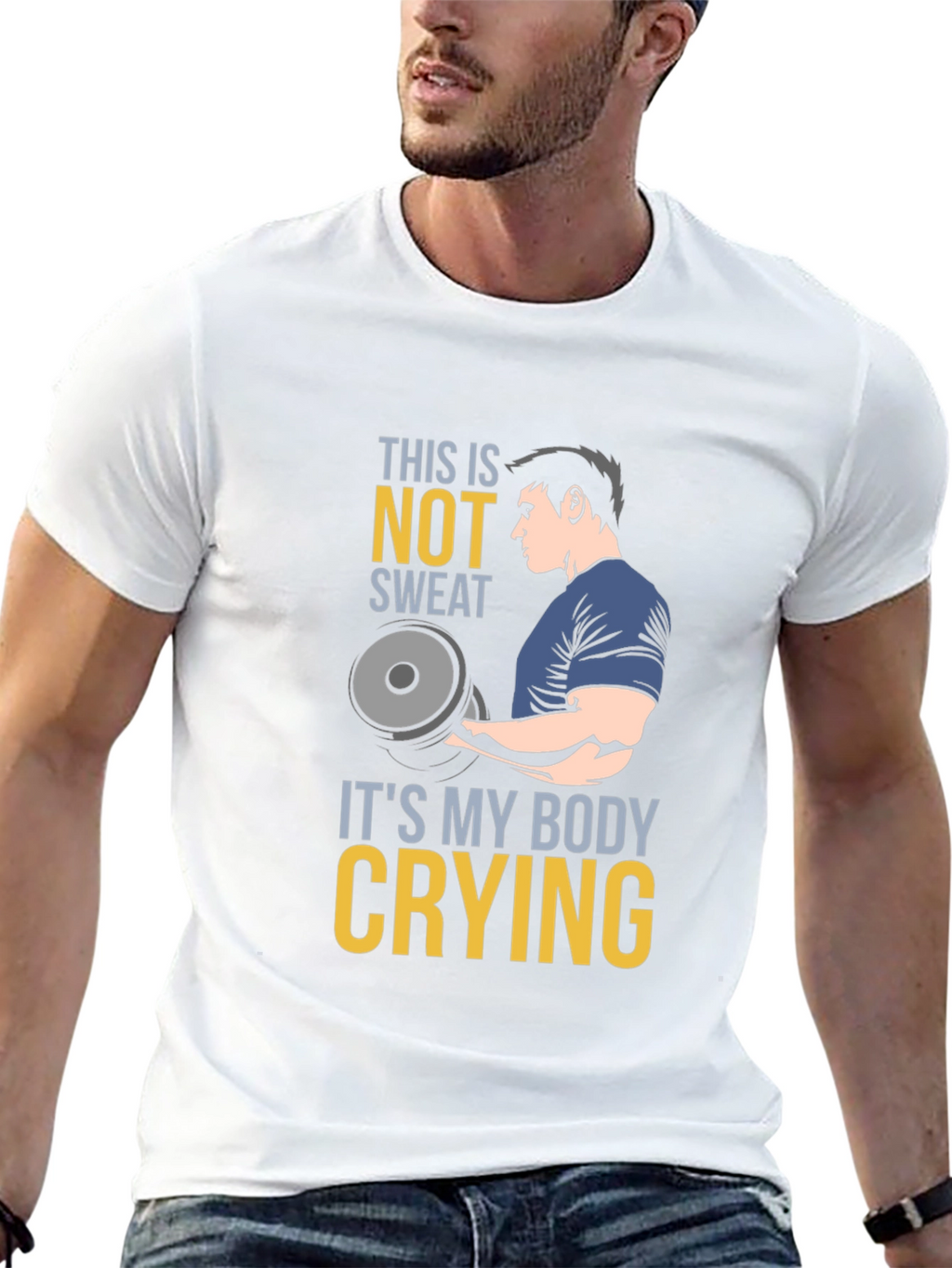 Funny Gym Workout T-Shirt - Body Crying