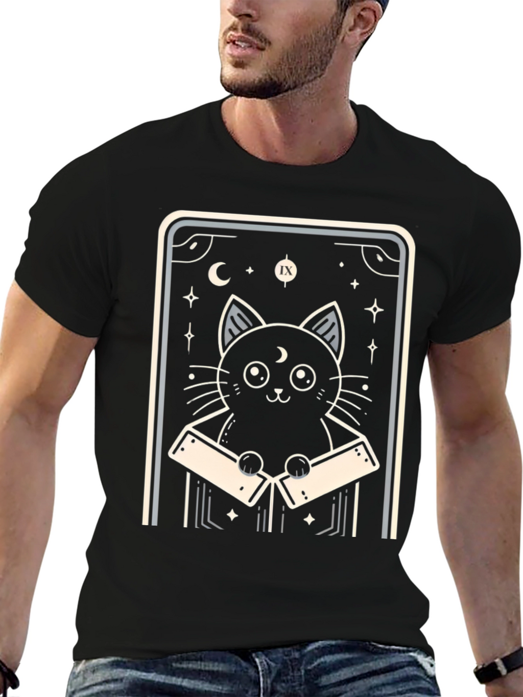 Mystic Cat Tarot Card T-Shirt