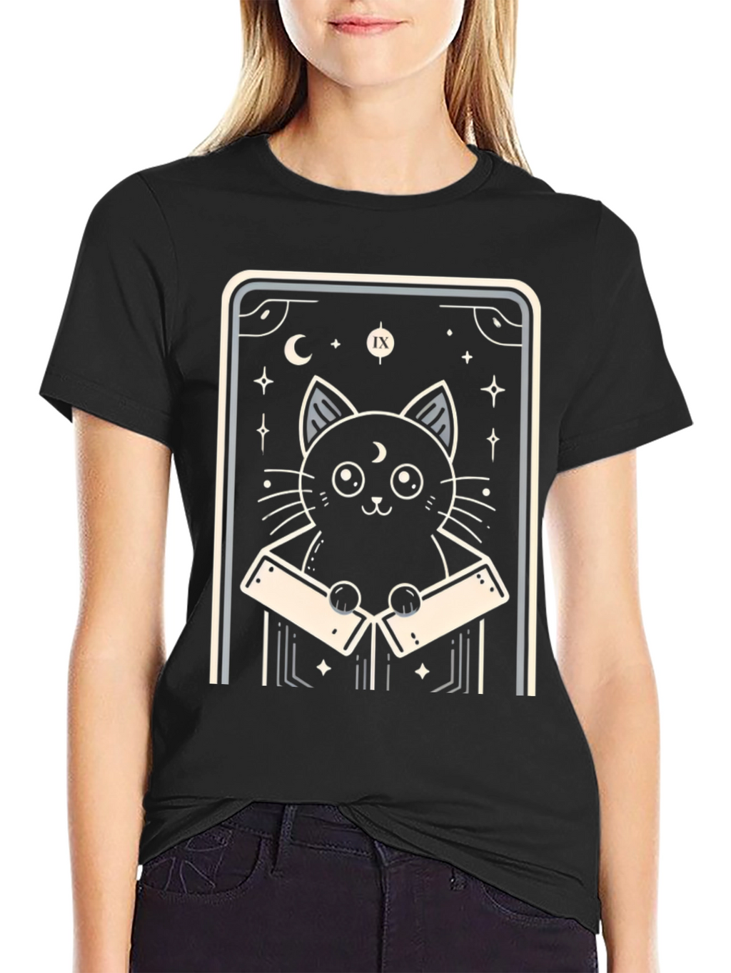 Mystic Cat Tarot Card T-Shirt