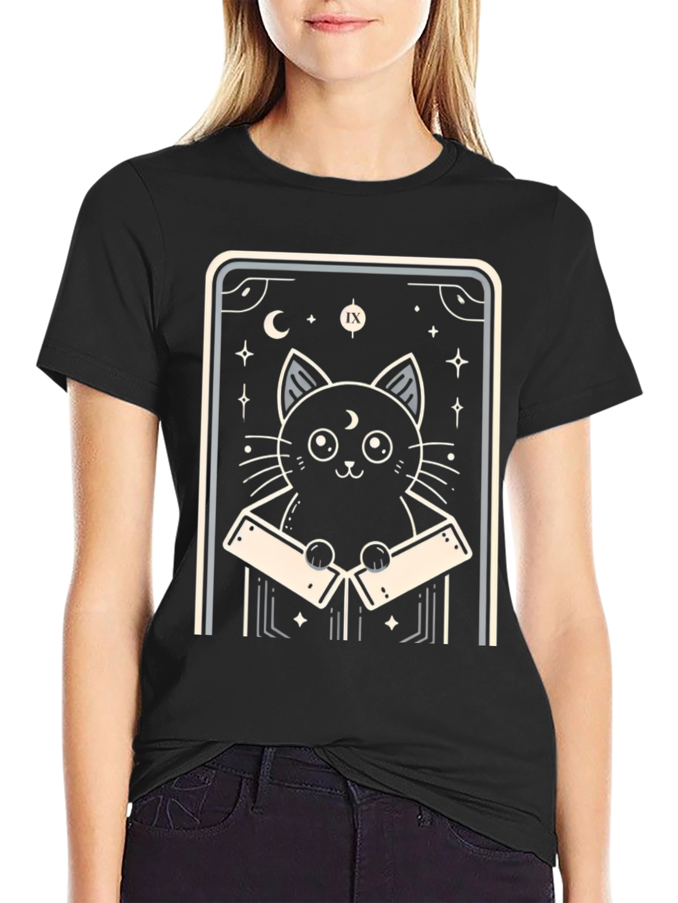 Mystic Cat Tarot Card T-Shirt