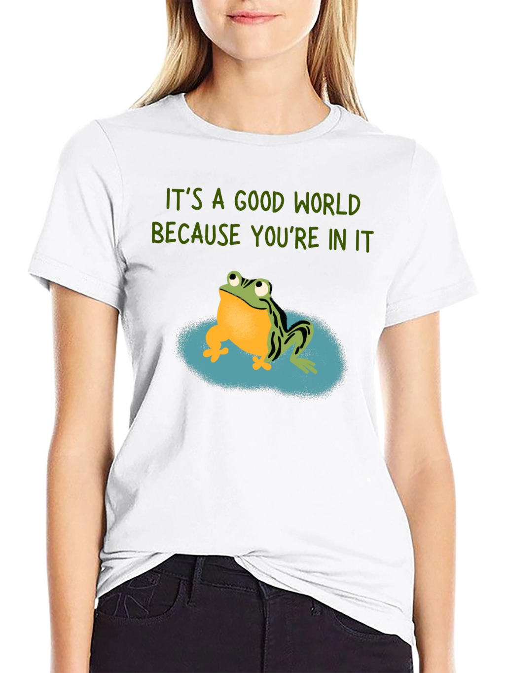 Frog Graphic Tee - Its A Good World