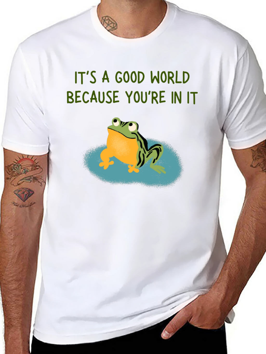 Frog Graphic Tee - Its A Good World