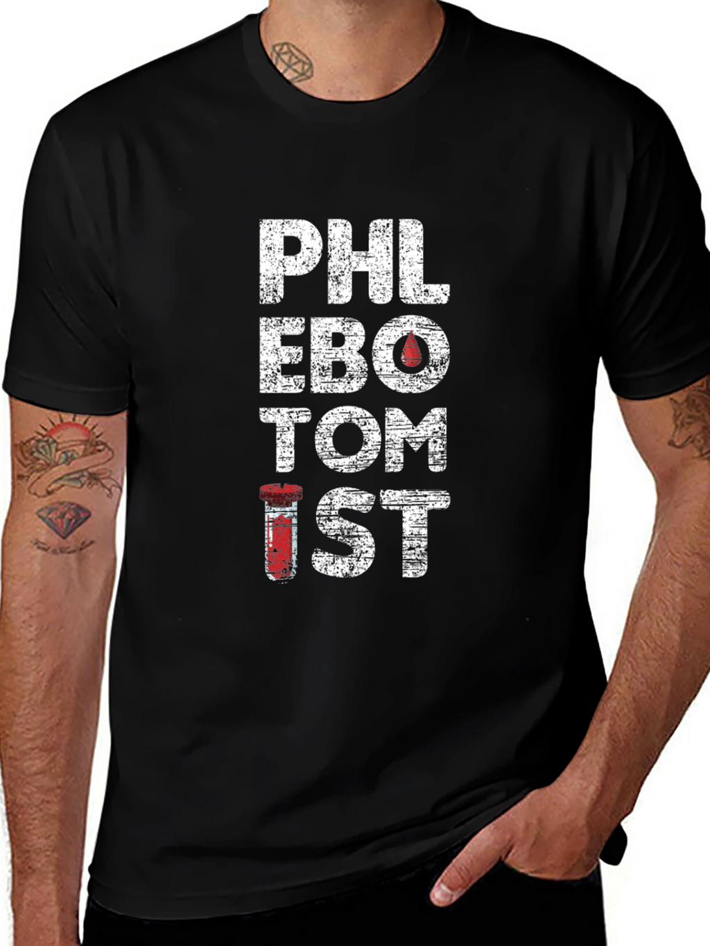 Phlebotomist Graphic Tee - Medical Profession Apparel