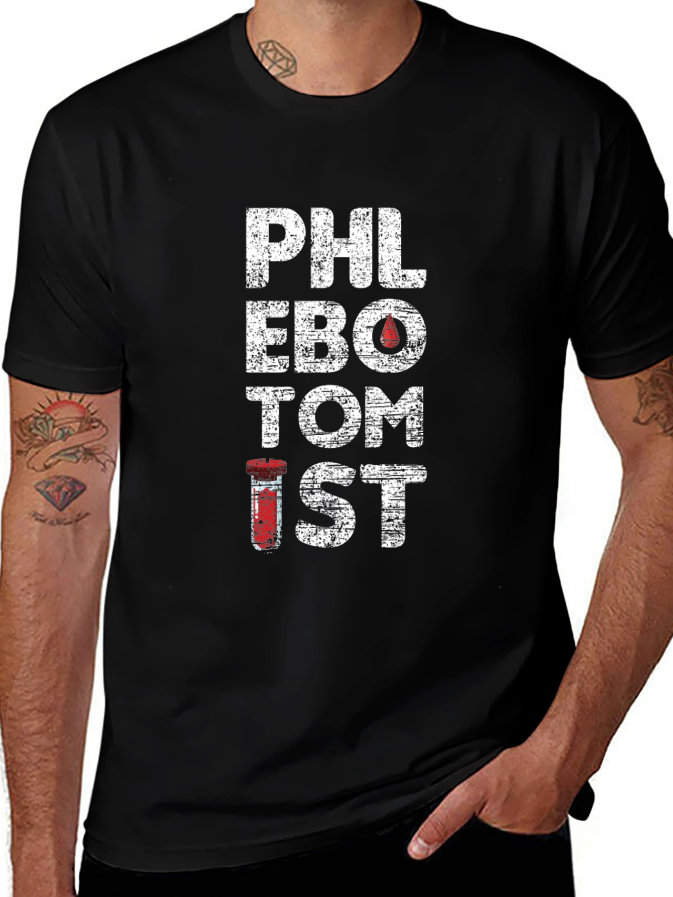 Phlebotomist Graphic Tee - Medical Profession Apparel
