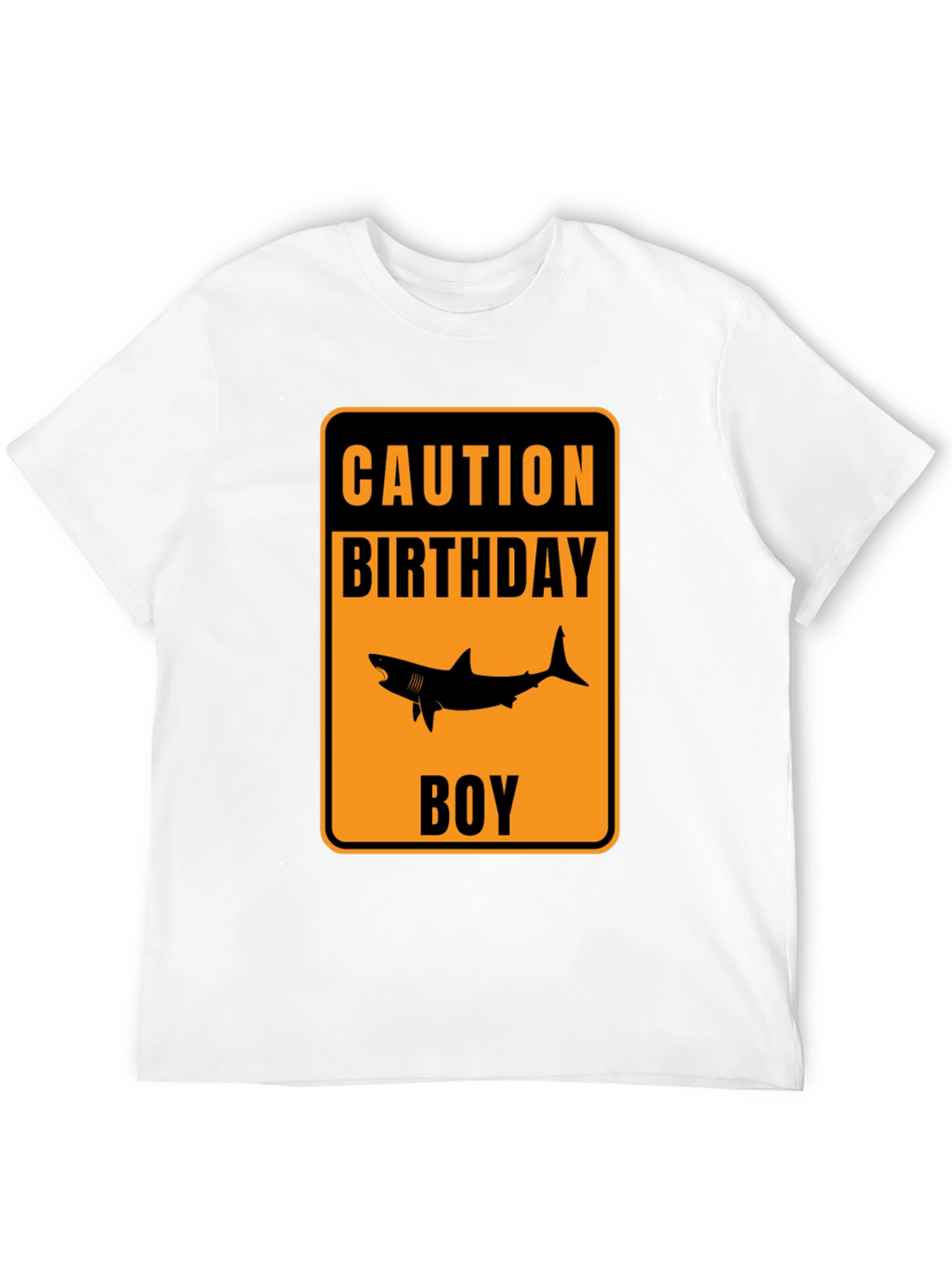 Caution Birthday Boy Shark Graphic T-Shirt
