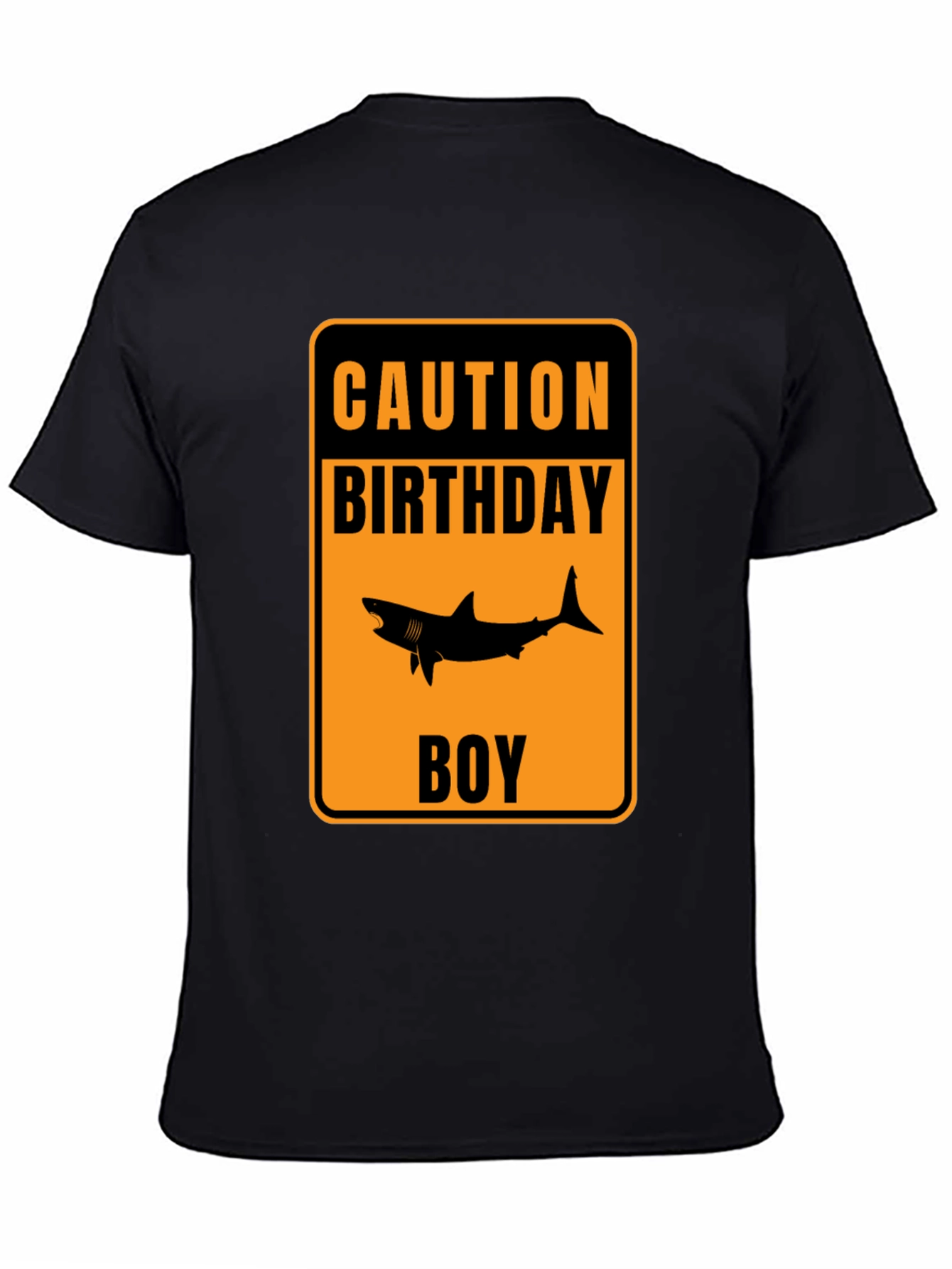 Caution Birthday Boy Shark Graphic T-Shirt