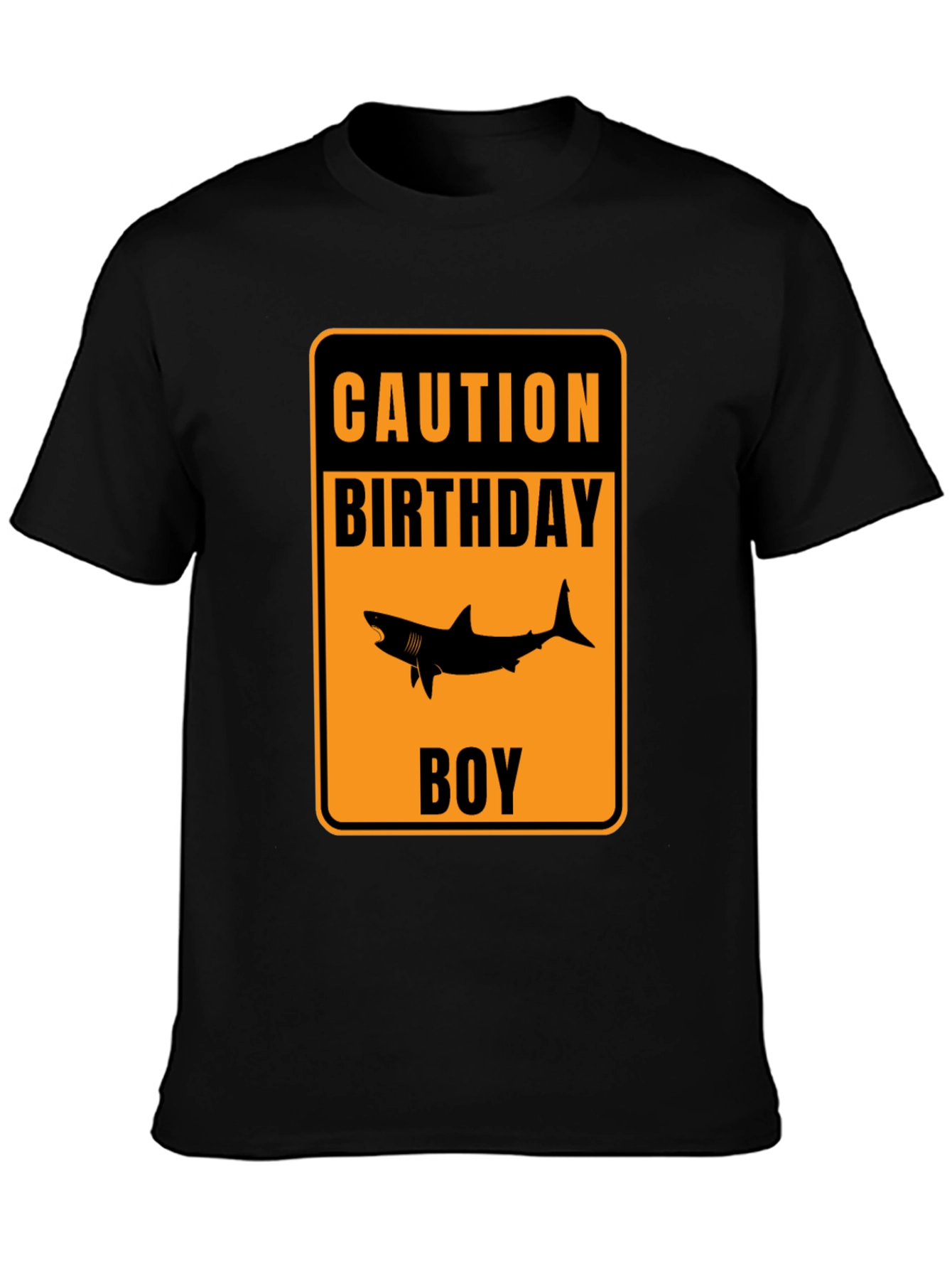 Caution Birthday Boy Shark Graphic T-Shirt