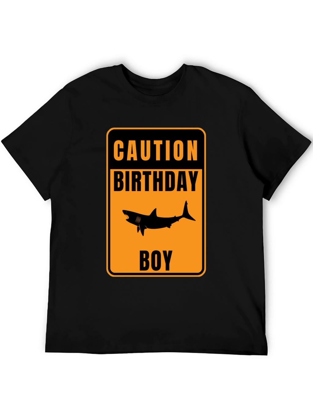 Caution Birthday Boy Shark Graphic T-Shirt