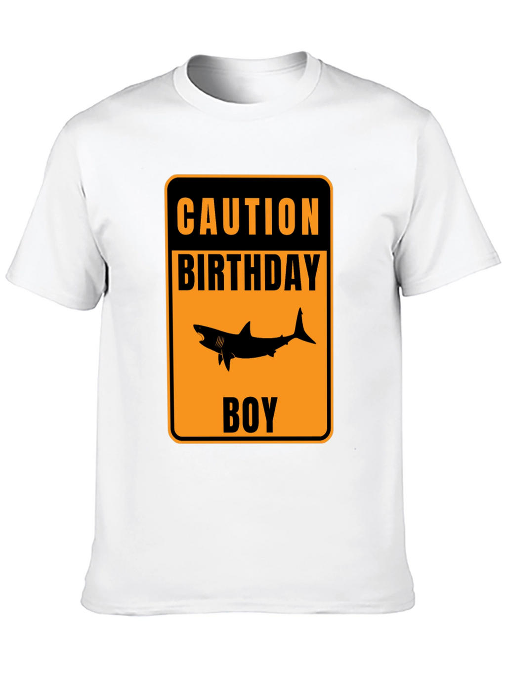 Caution Birthday Boy Shark Graphic T-Shirt