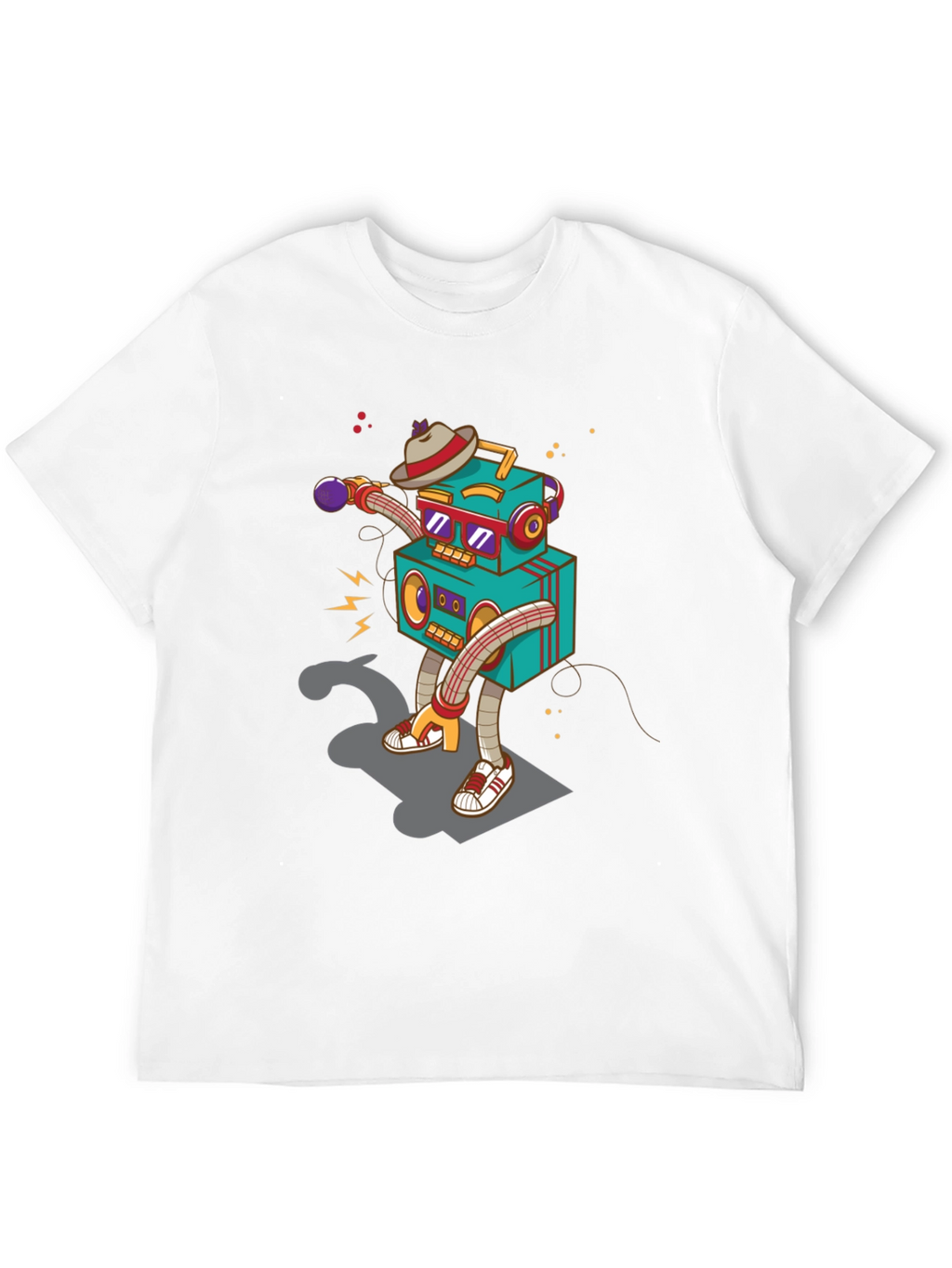 Robot DJ Graphic T-Shirt - Cool Design