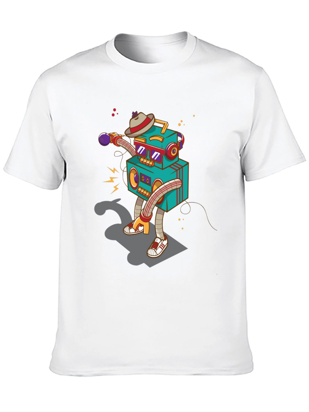 Robot DJ Graphic T-Shirt - Cool Design