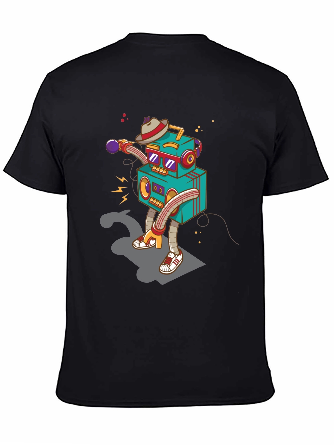 Robot DJ Graphic T-Shirt - Cool Design