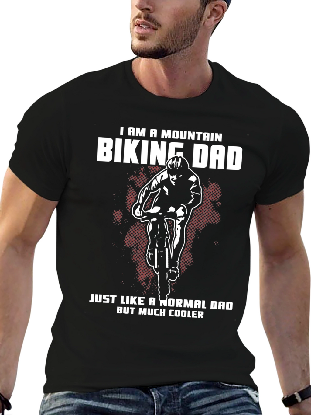 Mountain Biking Dad T-Shirt - Cool Fathers Day Gift