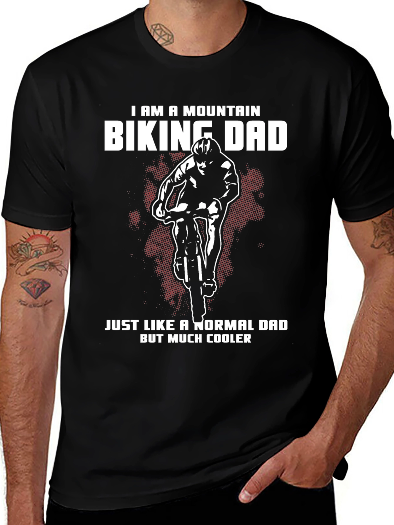 Mountain Biking Dad T-Shirt - Cool Fathers Day Gift