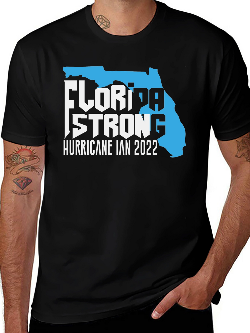 Florida Strong Hurricane Ian 2022 Black T-Shirt