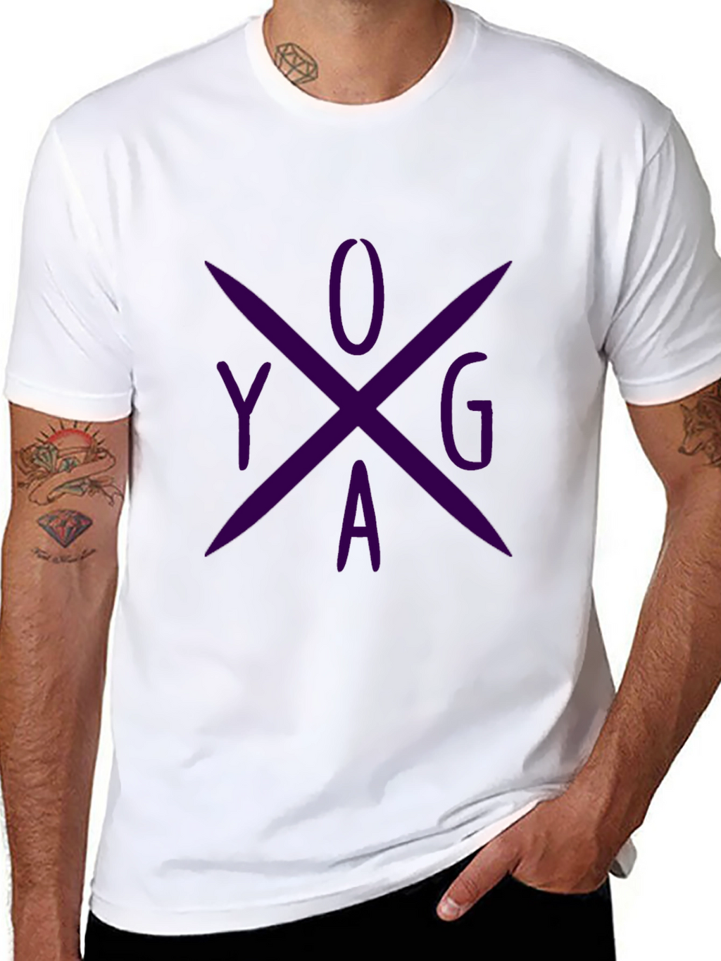 Yoga Cross Graphic T-Shirt - Casual Comfort
