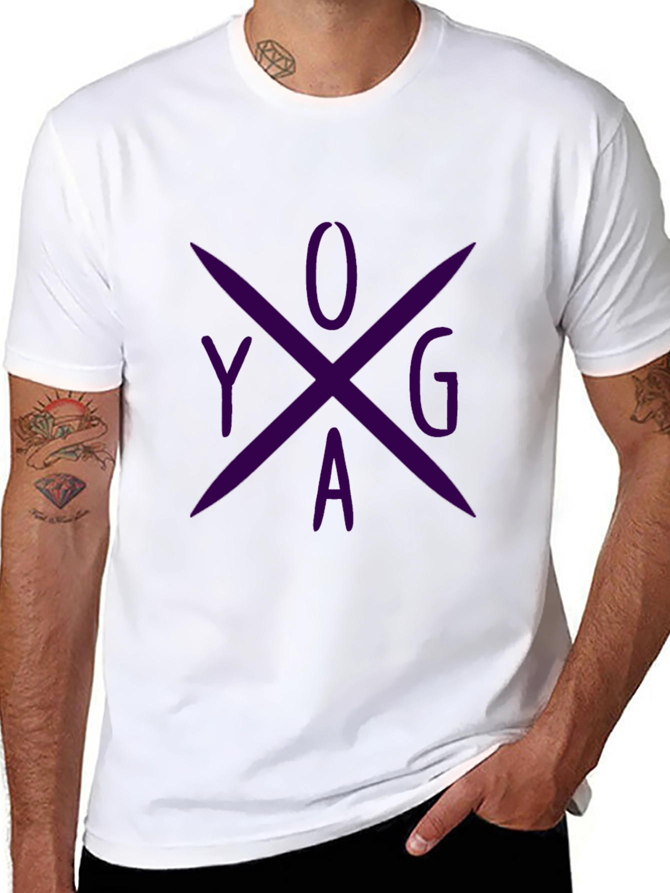 Yoga Cross Graphic T-Shirt - Casual Comfort